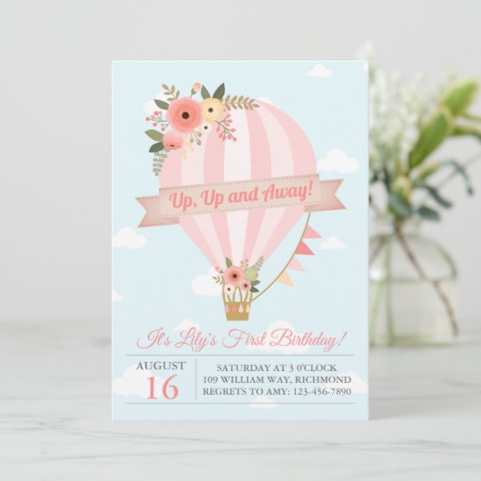 Perzikflessen omhoog en weg de uitnodiging van de  (Staand voorkant)