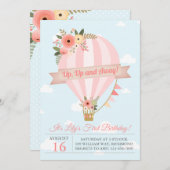 Perzikflessen omhoog en weg de uitnodiging van de  (Voorkant / Achterkant)