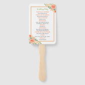 Perzikflessen | Weddenschap-programma Handwaaier (Achterkant)