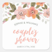 Perzikflessenpoesje Vierkante Sticker (Voorkant)