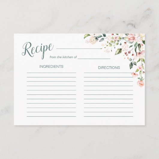 Perzikflora en -griep, Vrijgezellenfeest recept Informatiekaartje (Achterkant)