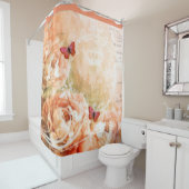  perzikfloraal douchegordijn (In situ)