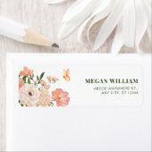 Perzikfloraal Etiket (Insitu)