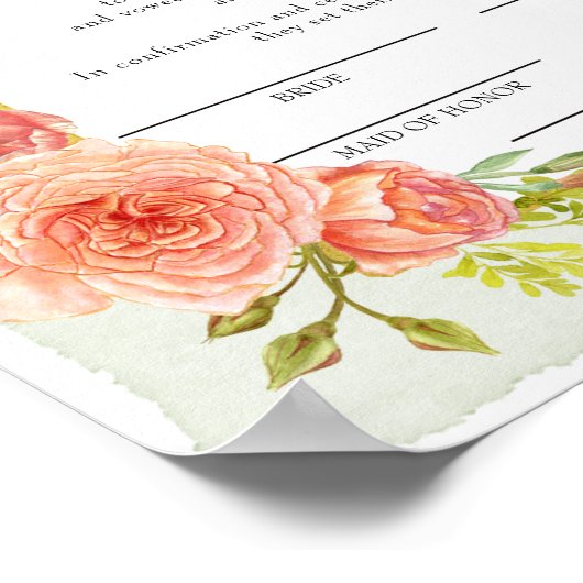 PerzikFloral Certificate of Marriage Keepomwille Poster (Hoek)