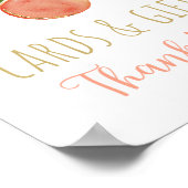 Perzikfloral Greenery Birthday Cards & Gifts Sign Poster (Hoek)