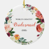 PerzikFloral World's grootste Bridesmaïde Ornament (Achterkant)