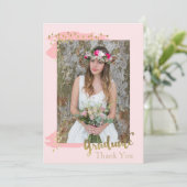 Perzikfoto-Afstuderen Hartelijk dank Kaart (Staand voorkant)