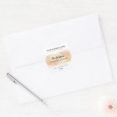 Perzikgearomatiseerde Oranje inktbolletjes Vierkante Sticker (Envelop)