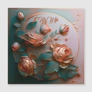 Perzikgeculpte Rozen