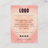 Perzikgelaagde hardesoorts bootst juwelen visitekaartje (Achterkant)