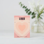 Perzikgelaagde hardesoorts bootst juwelen visitekaartje (Staand voorkant)