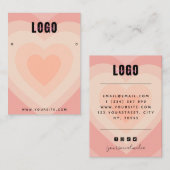 Perzikgelaagde hardesoorts bootst juwelen visitekaartje (Voorkant / Achterkant)