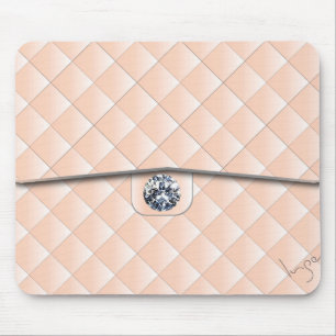 Perzikgequilteerd patroon met een diamant muismat
