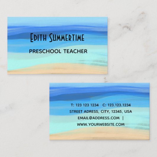 Perzikgevoelens en zomergevoelens visitekaartje (Voorkant / Achterkant)