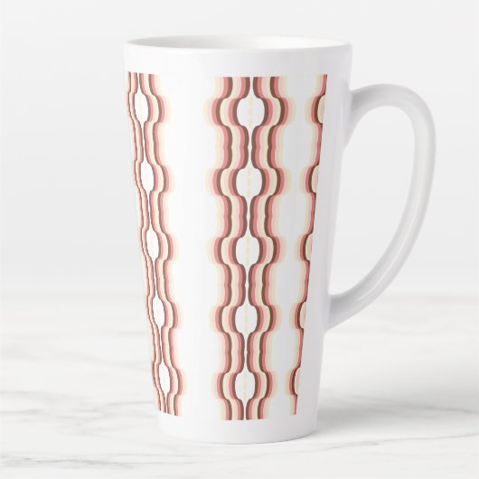 Perzikgolf Symmetrie Latte Mok (Rechts)
