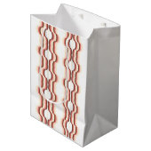 Perzikgolf Symmetrie Medium Cadeauzakje (Voorkant Gekanteld)