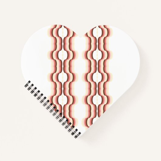 Perzikgolf Symmetrie Notitieboek (Voorkant)