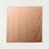 Perzikgradiënt geometrisch gaaspatroon wandkleed (Voorkant)