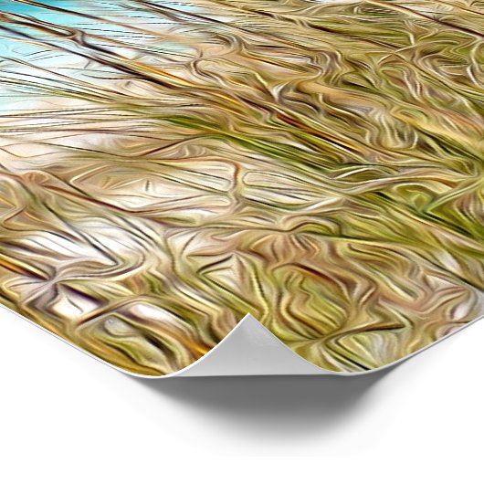 Perzikgras Geschilderd Foto Poster (Hoek)