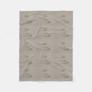 Perzikgras met schroefdraad fleece deken