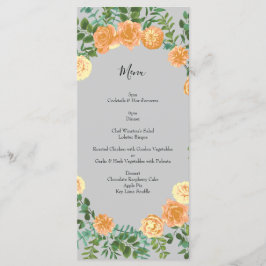 Perzikgrijze Trouwlente Bloemen Menu
