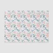 Perzikgroen bloemendecoupeerpapier, botanisch tissuepapier (Voorkant)