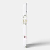 Perzikgroene gespoelde bloemen bladeren Case-Mate iPhone case (Achterkant / Rechts)