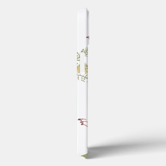 Perzikgroene gespoelde bloemen bladeren Case-Mate iPhone case (Achterkant / Rechts)