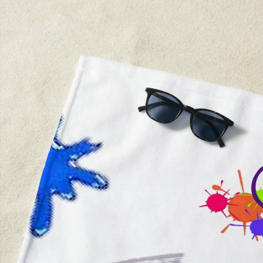 Perzikhanddoeken Crayons Strandlaken (In situ)