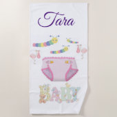 Perzikhanddoeken Strandlaken (Voorkant)