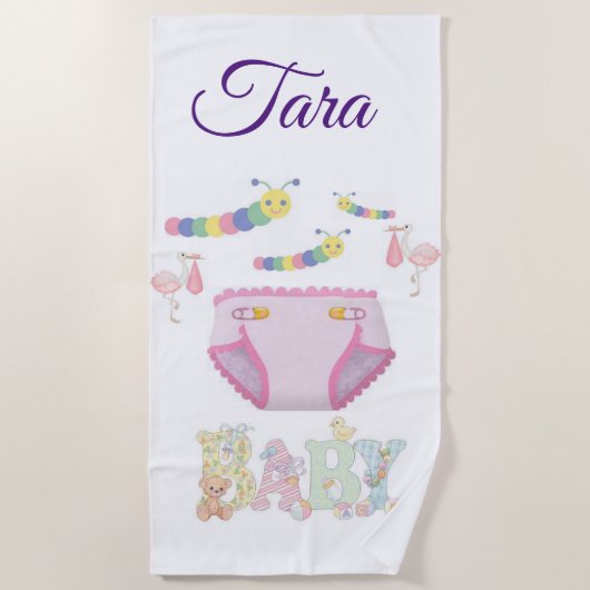 Perzikhanddoeken Strandlaken (Voorkant)