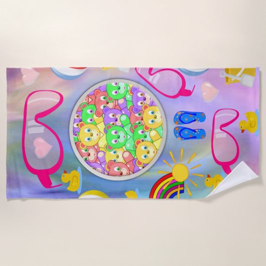 Perzikhanddoeken Strandlaken (Voorkant)