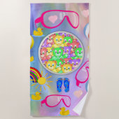 Perzikhanddoeken Strandlaken (Voorkant)