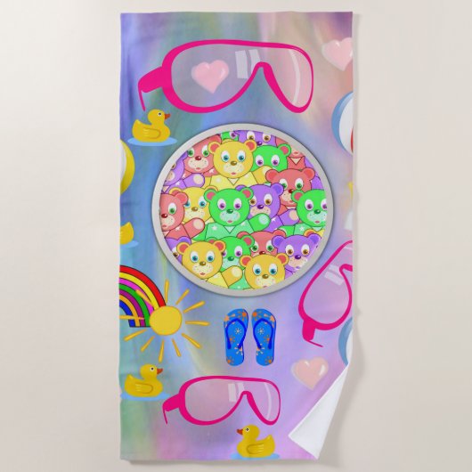 Perzikhanddoeken Strandlaken (Voorkant)