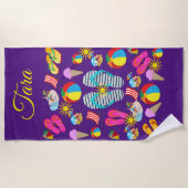 Perzikhanddoeken Strandlaken (Voorkant)