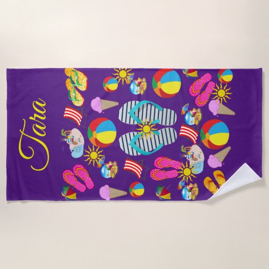 Perzikhanddoeken Strandlaken (Voorkant)