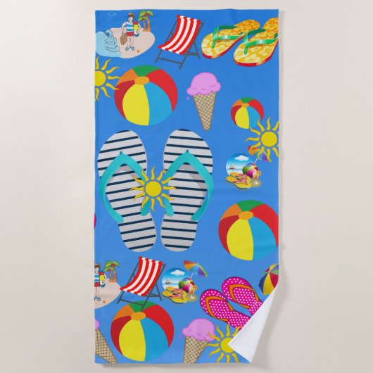 Perzikhanddoeken Strandlaken (Voorkant)