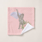 Perzikhanddoekjes Waterverf Handbedekt met karton Bad Handdoek (Wasdoekje)