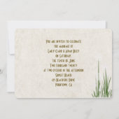 Perzikharten in zand voor bruiloft kaart (Achterkant)