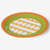 Perzikharthart met Oranje en groene dag Papieren Bordje (Gekanteld)