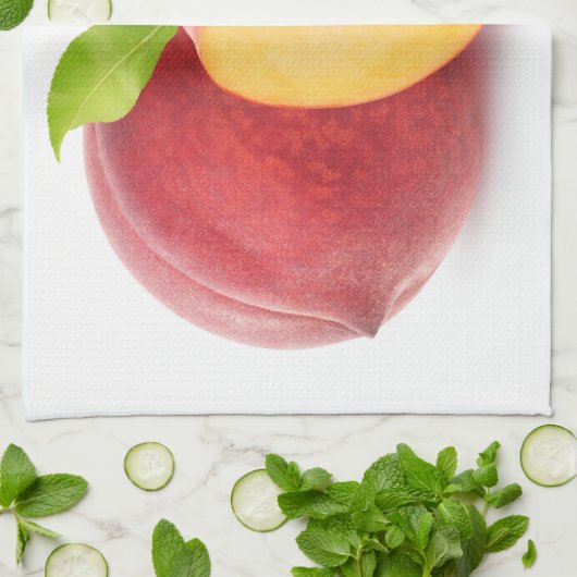 Perzikhelmen Theedoek (Gevouwen)