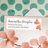 Perzikhoorn Terug Adres Label vel