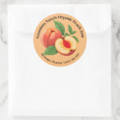 Perzikjam Preserve Label Elegant Vintage (Tas)