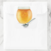 Perzikjam Vierkante Sticker (Tas)