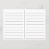 Perzikkaart en witte Floral Recipe Card Informatiekaartje (Achterkant)