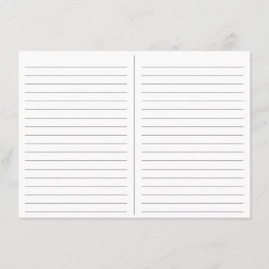 Perzikkaart en witte Floral Recipe Card Informatiekaartje (Achterkant)