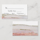 Perzikkaarten en gouden Waterverf Wedhuiskaarten Plaatskaartje (Voorkant / Achterkant)