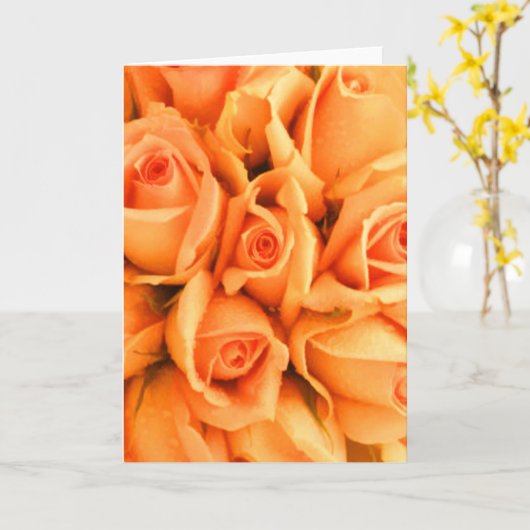 Perzikkaarten voor Rozen Kaart (Gele Bloem)