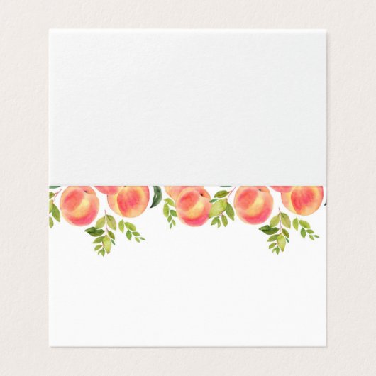 Perzikkaarten. Waterverf Peach Place kaarten (Buitenkant ongevouwen)