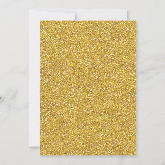 Perzikkant en glitter gouden prinses Quinceañera Kaart (Achterkant)